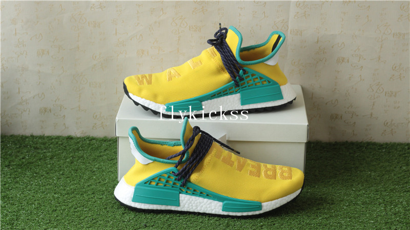 Pharrell x Adidas NMD Human Race Yellow Breathe Walk